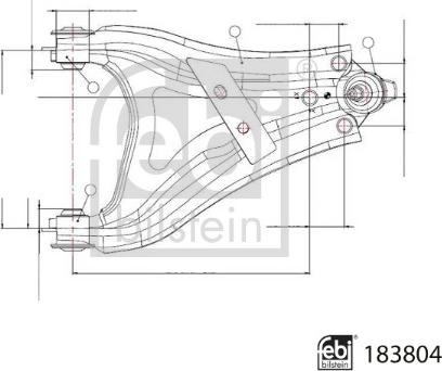 Febi Bilstein 183804 - Bras de liaison, suspension de roue cwaw.fr