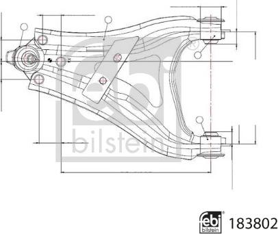 Febi Bilstein 183802 - Bras de liaison, suspension de roue cwaw.fr