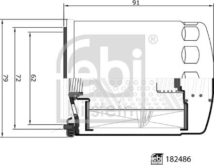 Febi Bilstein 182486 - Filtre à huile cwaw.fr