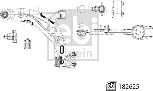 Febi Bilstein 182625 - Bras de liaison, suspension de roue cwaw.fr