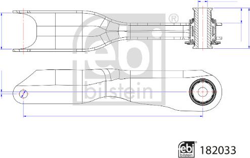 Febi Bilstein 182033 - Bras de liaison, suspension de roue cwaw.fr