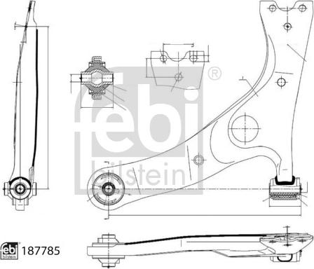 Febi Bilstein 187785 - Bras de liaison, suspension de roue cwaw.fr