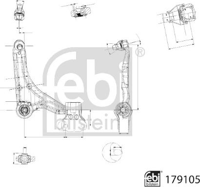 Febi Bilstein 179105 - Bras de liaison, suspension de roue cwaw.fr