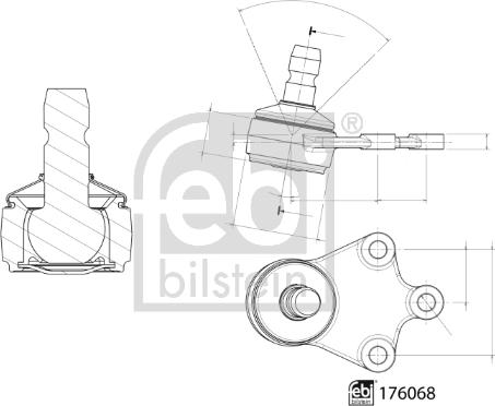 Febi Bilstein 176068 - Rotule de suspension cwaw.fr