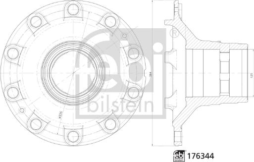 Febi Bilstein 176344 - Moyeu de roue cwaw.fr