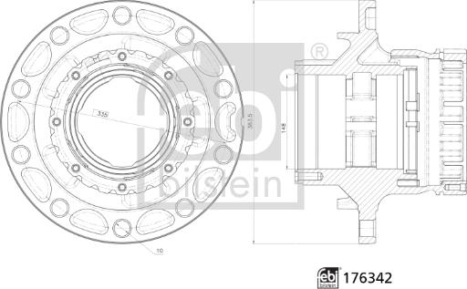 Febi Bilstein 176342 - Moyeu de roue cwaw.fr