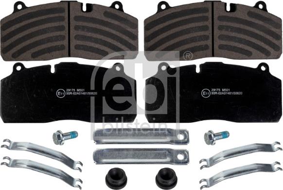 Febi Bilstein 171428 - Kit de plaquettes de frein, frein à disque cwaw.fr