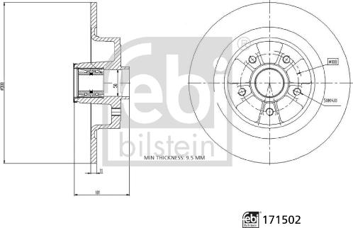 Febi Bilstein 171502 - Disque de frein cwaw.fr