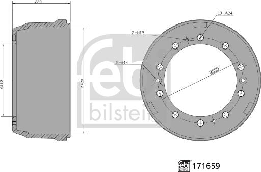 Febi Bilstein 171659 - Tambour de frein cwaw.fr