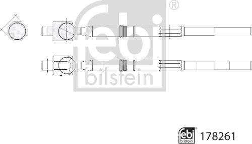 Febi Bilstein 178261 - Rotule de direction intérieure, barre de connexion cwaw.fr