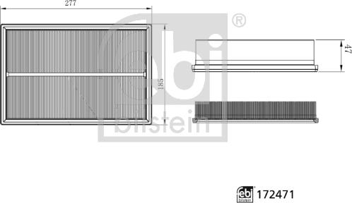 Febi Bilstein 172471 - Filtre à air cwaw.fr