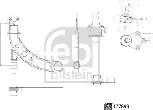 Febi Bilstein 177899 - Bras de liaison, suspension de roue cwaw.fr