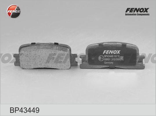 Fenox BP43449 - Kit de plaquettes de frein, frein à disque cwaw.fr