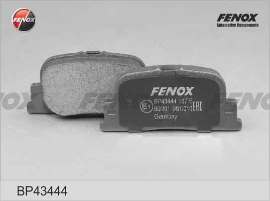 Fenox BP43444 - Kit de plaquettes de frein, frein à disque cwaw.fr