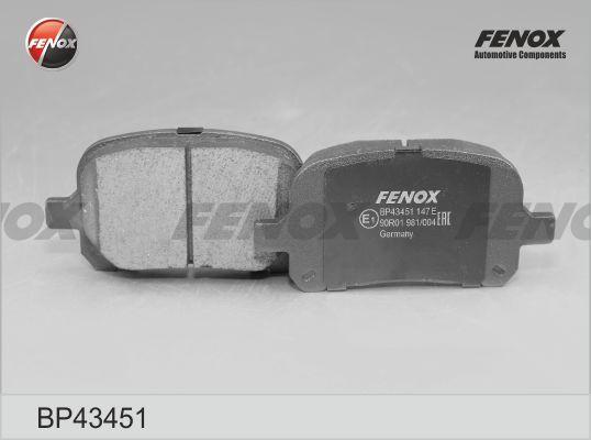 Fenox BP43451 - Kit de plaquettes de frein, frein à disque cwaw.fr