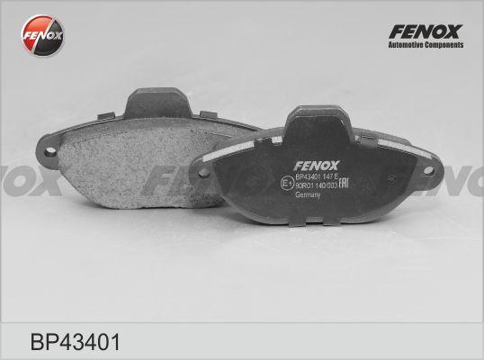 Fenox BP43401 - Kit de plaquettes de frein, frein à disque cwaw.fr