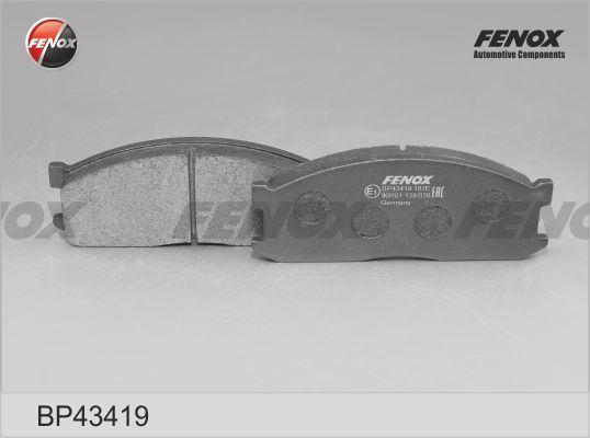 Fenox BP43419 - Kit de plaquettes de frein, frein à disque cwaw.fr