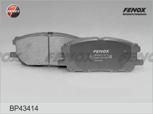 Fenox BP43414 - Kit de plaquettes de frein, frein à disque cwaw.fr