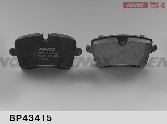 Fenox BP43415 - Kit de plaquettes de frein, frein à disque cwaw.fr