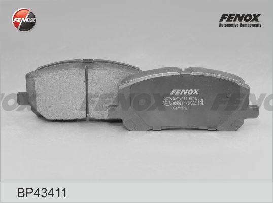 Fenox BP43411 - Kit de plaquettes de frein, frein à disque cwaw.fr