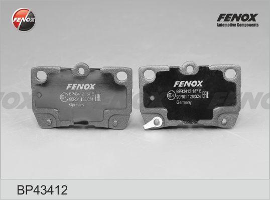 Fenox BP43412 - Kit de plaquettes de frein, frein à disque cwaw.fr