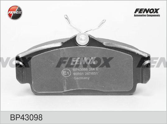 Fenox BP43098 - Kit de plaquettes de frein, frein à disque cwaw.fr