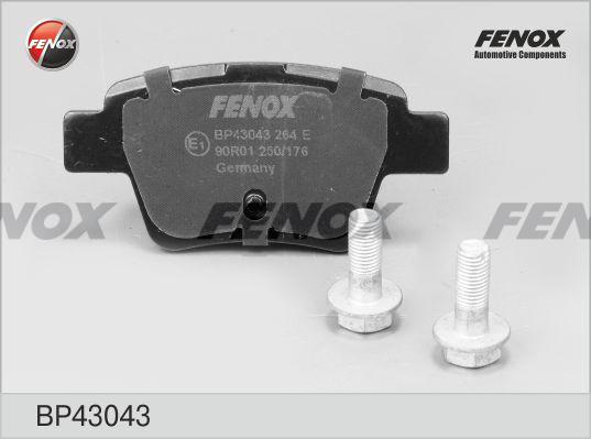 Fenox BP43043 - Kit de plaquettes de frein, frein à disque cwaw.fr