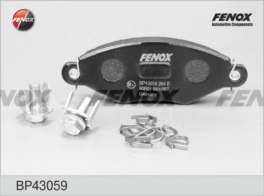 Fenox BP43059 - Kit de plaquettes de frein, frein à disque cwaw.fr