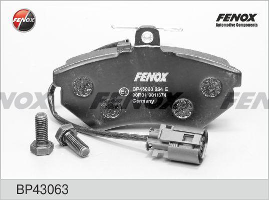 Fenox BP43063 - Kit de plaquettes de frein, frein à disque cwaw.fr