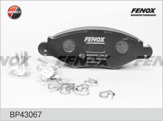 Fenox BP43067 - Kit de plaquettes de frein, frein à disque cwaw.fr