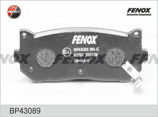 Fenox BP43089 - Kit de plaquettes de frein, frein à disque cwaw.fr