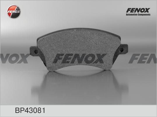 Fenox BP43081 - Kit de plaquettes de frein, frein à disque cwaw.fr