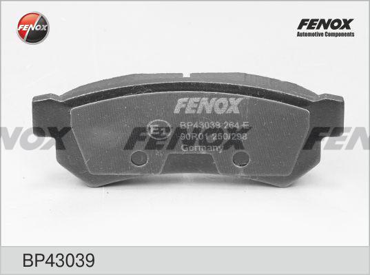 Fenox BP43039 - Kit de plaquettes de frein, frein à disque cwaw.fr