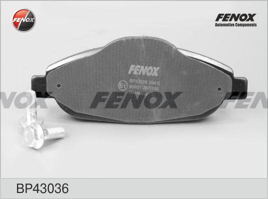 Fenox BP43036 - Kit de plaquettes de frein, frein à disque cwaw.fr