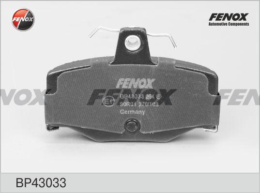 Fenox BP43033 - Kit de plaquettes de frein, frein à disque cwaw.fr