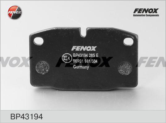 Fenox BP43194 - Kit de plaquettes de frein, frein à disque cwaw.fr