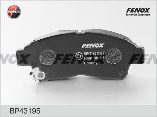 Fenox BP43195 - Kit de plaquettes de frein, frein à disque cwaw.fr