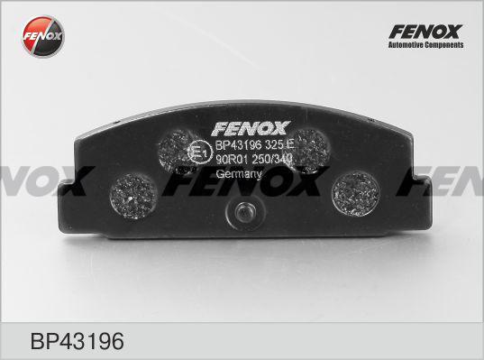 Fenox BP43196 - Kit de plaquettes de frein, frein à disque cwaw.fr