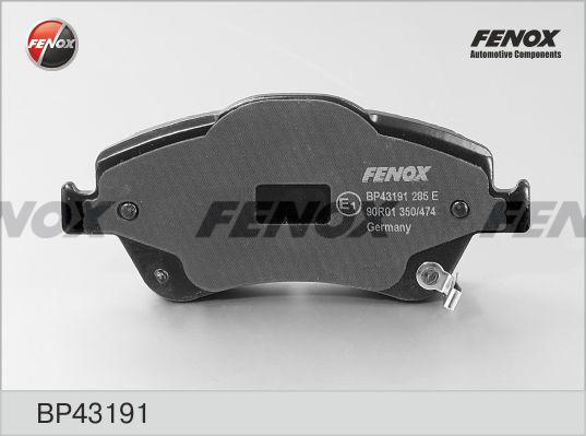 Fenox BP43191 - Kit de plaquettes de frein, frein à disque cwaw.fr