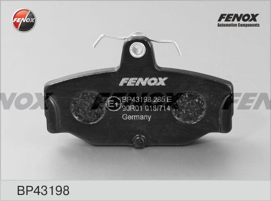 Fenox BP43198 - Kit de plaquettes de frein, frein à disque cwaw.fr