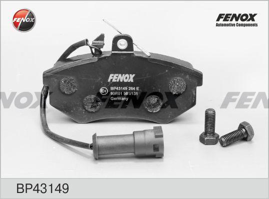 Fenox BP43149 - Kit de plaquettes de frein, frein à disque cwaw.fr