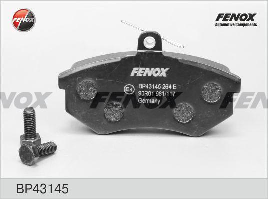 Fenox BP43145 - Kit de plaquettes de frein, frein à disque cwaw.fr