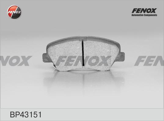 Fenox BP43151 - Kit de plaquettes de frein, frein à disque cwaw.fr