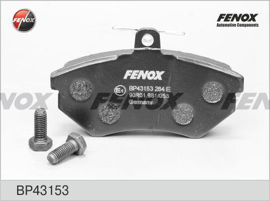 Fenox BP43153 - Kit de plaquettes de frein, frein à disque cwaw.fr