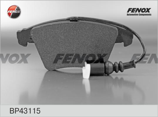 Fenox BP43115 - Kit de plaquettes de frein, frein à disque cwaw.fr