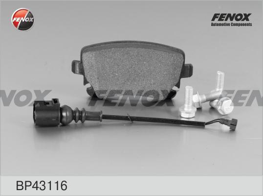 Fenox BP43116 - Kit de plaquettes de frein, frein à disque cwaw.fr