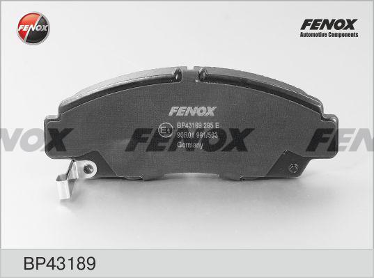 Fenox BP43189 - Kit de plaquettes de frein, frein à disque cwaw.fr