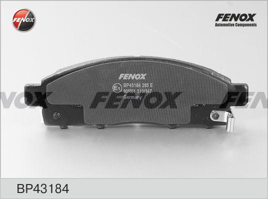 Fenox BP43184 - Kit de plaquettes de frein, frein à disque cwaw.fr