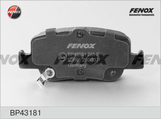 Fenox BP43181 - Kit de plaquettes de frein, frein à disque cwaw.fr