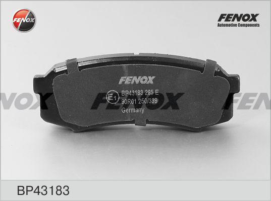 Fenox BP43183 - Kit de plaquettes de frein, frein à disque cwaw.fr